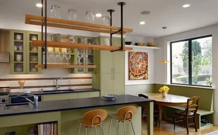 raft decorative pentru bucătărie ca decora un raft de lemn cu mâinile lor, de ghidare, fotografii,