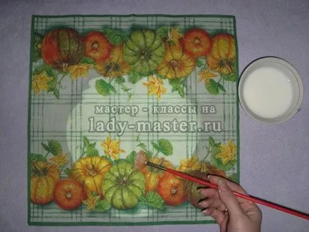 Decoupage konyha táblák, mester - osztály lépésről lépésre fotók