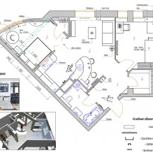 Proiect de design interior al unui apartament cu aspect non-standard