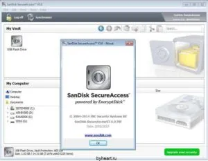 Nu începe programul Sandisk secureaccess v3