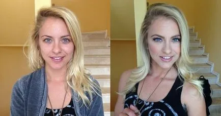 Fotografii cu modele celebre înainte și după machiaj, umkra