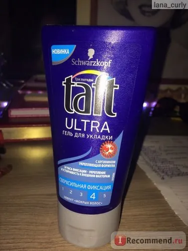 Hajzselé Taft Ultra a hatását „nedves haj” - „ez csak egy bombát fürtök! (Fotó