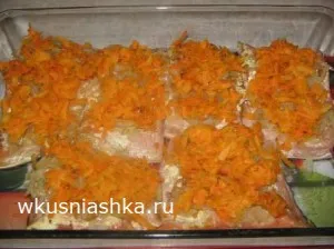 Pink сьомга с гъби и сирене на фурна, вкусни рецепти