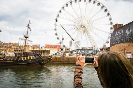 Gdansk város és a fő látnivalók a leírások és fényképek