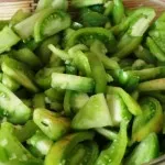 Saláták konzerv zöld paradicsom a téli