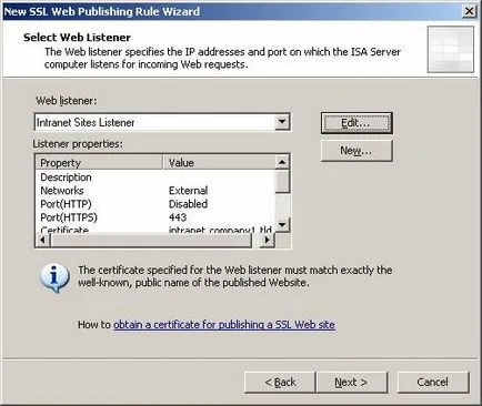 Az ISA Server 2004 Sugár-hitelesítés webes közzétételi szabályokat (2. rész)