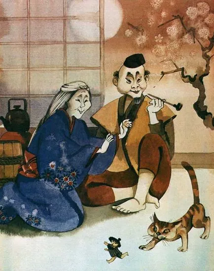 Issun-Boshi японската народна приказка със снимки