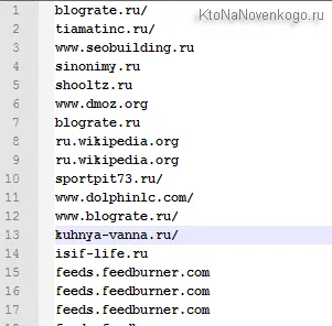 Deoarece lista de adrese URL domenii izola și a le elimina repetă folosind Notepad (lista gata