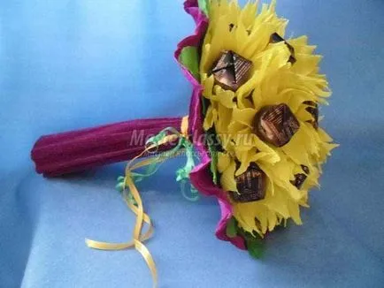 Buchet de dulciuri - floarea soarelui