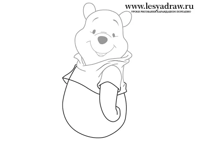 Cum de a desena etape creion Pooh - lectii de desen - utile cu privire la artsphera