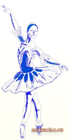 Как да се направи балерина на етапи, както е бързо и лесно да се направи молив, писалка или усещат и корици