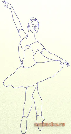 Как да се направи балерина на етапи, както е бързо и лесно да се направи молив, писалка или усещат и корици