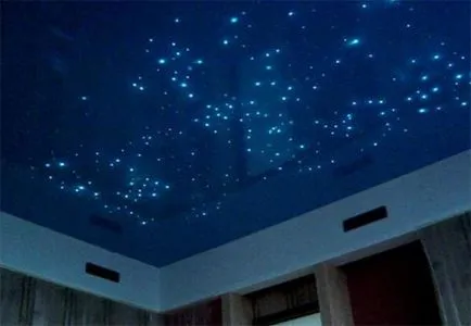Как да си направим светещ таван с ръцете си, подробен видеоматериал снимка