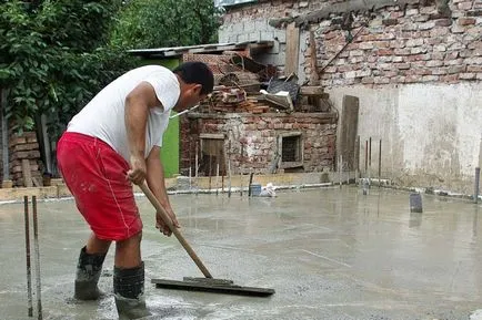 Cum se termina placa de beton