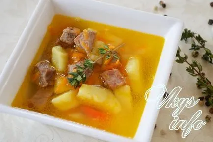Burgonya leves, sült hús recept képpel