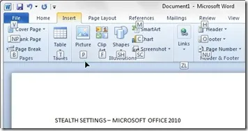 Microsoft Office 2010 да работят без мишка