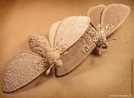 Moth - textíliák pillangó kitűző a kezét (DIY)