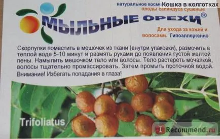 Természetes kozmetikai szappan diófélék szárított gyümölcsök soapberry trifoliatus