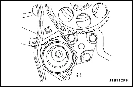 Timing tensiunea curelei - reglarea tensionării curelei Chevrolet Lacetti chevrole lachetti (dzhenra Daewoo)