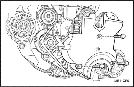 Timing tensiunea curelei - reglarea tensionării curelei Chevrolet Lacetti chevrole lachetti (dzhenra Daewoo)