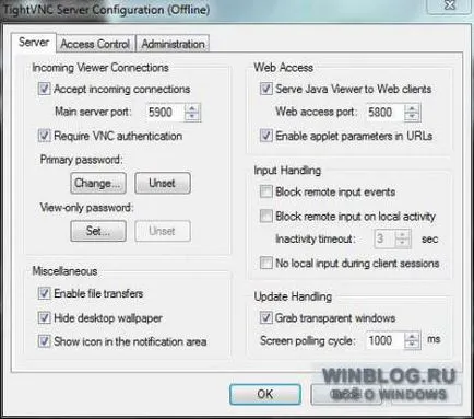Beállítása a távoli kapcsolat között Windows 7 és Linux használatával tightvnc