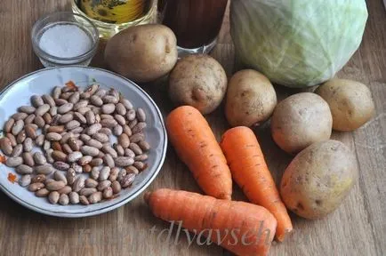 tocană de legume cu varză și fasole