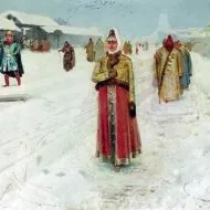 Descrierea de picturi de Andrea Ryabushkina „tren de nunta din Moscova (secolul xvii)“