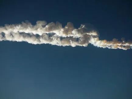 Az esés a meteorit Cseljabinszk, fotók News
