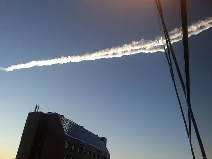 Az esés a meteorit Cseljabinszk, fotók News