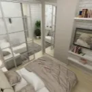 Partițiile într-un apartament studio (48 poze) parcelelor.LI_END zonă de bucătărie de un paravan de sticlă și culoare