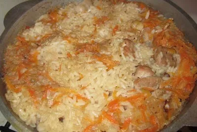 Pilaf recept, hogyan kell főzni rizottó csirke rizottóval egyszerű otthoni