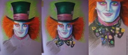 Portretul Mad Hatter în pasteluri - Fair Masters - manual, lucrate manual