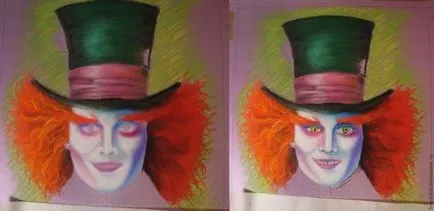 Portretul Mad Hatter în pasteluri - Fair Masters - manual, lucrate manual