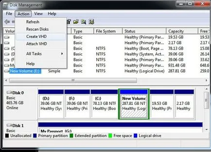 Program hozzon létre egy virtuális lemezt