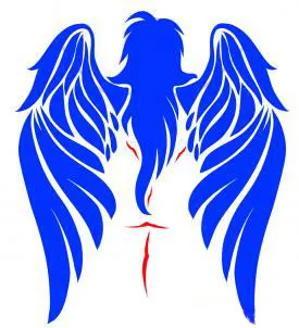 Desenul Îngerul în stilul Tribal