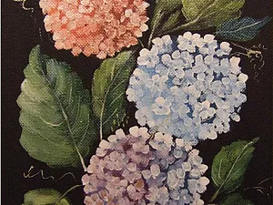 Desen decorativ Hortensia pictura - Master Fair - manual, lucrate manual