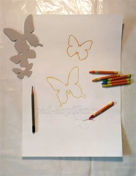 Рисуване етапи пеперуда