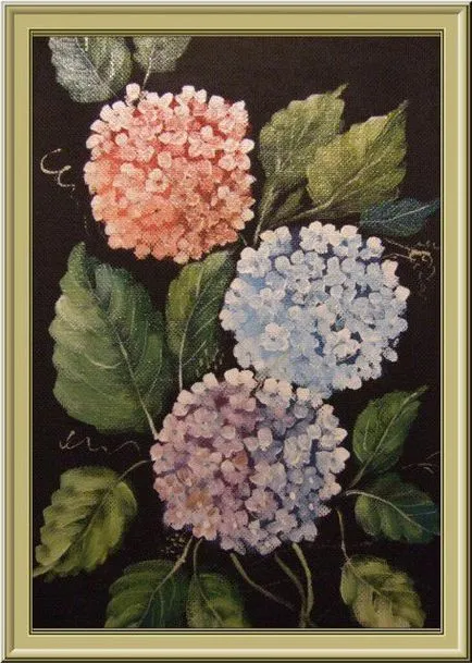 Desen decorativ Hortensia pictura - Master Fair - manual, lucrate manual