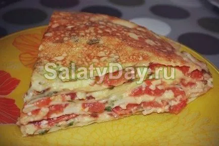 salata Pancake - o reteta consistent, suculent și foarte gustoase cu fotografii și video