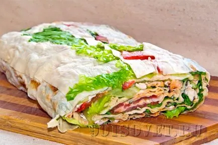 Tekercset lavash recept