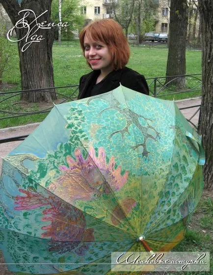 Рисувани чадъри - нова мода, батик и аз