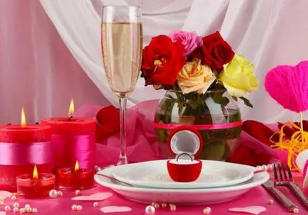 Servind o cină romantică