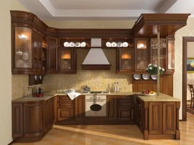 Cikk a klasszikus konyhát, leírás, design jellemzői ennek a konyha, klasszikus stílusban