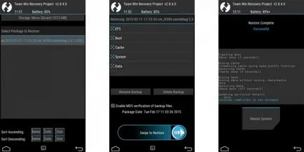 Salvarea de rezervă și restaurarea în Android TWRP - Android 1