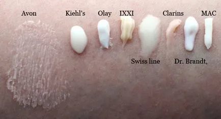 analiză comparativă a tuturor avon mele de umplere, Kiehl, Olay, ixxi, linia elvetiana, clarins, dr