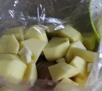 Свински ребра, печени картофи в торбичка Фото рецептата