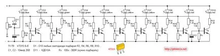 Vezetési teljesítmény mutatója ULF (LED KT315)