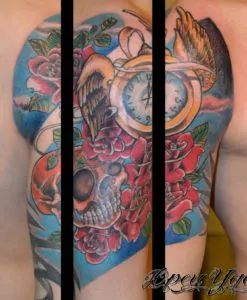 Santa Muerte tetoválás - azaz fotók, Yurets szívében tölgy