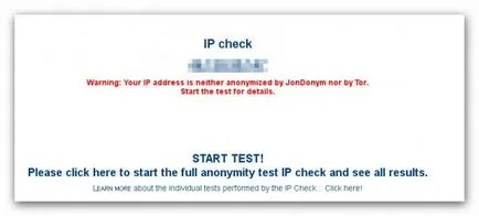 A teszt anonimitás a neten