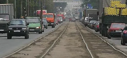 Harta liniilor de tramvai la intersecția